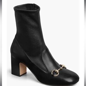 New GUCCI Lady Horsebit Block Heel Bootie